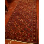 A Khurdish kelleh rug 306 x 108cm