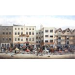 Bristol - The Bush Tavern, Corn Street by William Lewis after J. H . Maggs, mounted, framed and