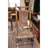 A Victorian turned child's rocking chair