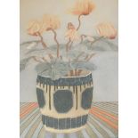 Yoshijiro Urushibara (Japanese, 1888-1953)Still life of flowers in a vaseLimited edition wood