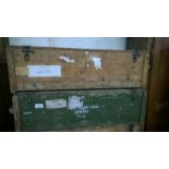 Two munitions packing/storage crates.