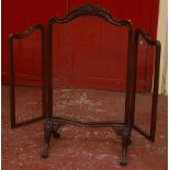 A Victorian rosewood nursing chair, a gilt framed firescreen & a carved beech frame