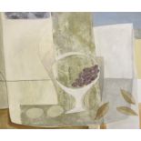 John Taylor (Contemporary)'Still life grapes in a white bowl'Acrylic on boardUnsignedLabelled to