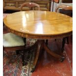 An early 19th Century mahogany breakfast table 120cm diameter