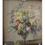 After Vernon WardStill life of flowersColour print56cm x 46cm