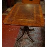 A Regency mahogany and parquetry inlaid breakfast table 105cm wide