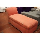 A box ottoman sofa 153cm length and a box ottoman stool