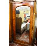 A Victorian mahogany mirror door wardrobe 204cm high, 104cm wide