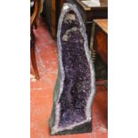 A large amethyst quartz geode, 98cm high