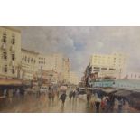 Attributed to Anselmo Miguel Nieto, (1881-1964)Continental street sceneOil on paperSigned lower