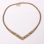 A 9ct three gold necklace, 21.8g