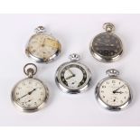 A collection of five Ingersoll pocket watches