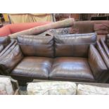 A modern leather sofa