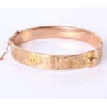 A 9ct gold hollow bangle, 11.9g