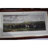 After Stephen Pearce'The Ashdown Coursing Meeting'Hand coloured engraving47cm x 103cm
