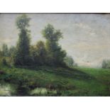 Barbizon School (French 19th Century)LandscapeOil on canvasIndistinctly signed, Bellion[], lower