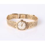 A 9ct gold Marvin ladies wristwatch, in case