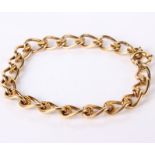 A 9ct gold fancy chain link bracelet, 15.9g