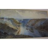 Godfrey Hall (Bristol Savage)Avon Gorge towards Suspension Bridge Watercolour Signed and dated