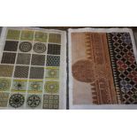 A folio of assorted prints to include tile patterns, carving closeups etc