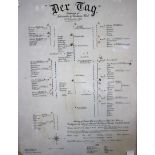 'Der Tag' Diagram of Surrender of German Fleet 21st October 1918', pub. Gilmour & Dean Ld. Litho