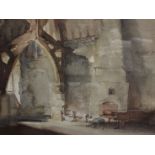 After Sir Russell FlintChurch interiorReproduction print39cm x 56cm