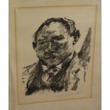 20th Century School Portrait of a manPrintSigned indistinctly in pencil to the margin 32.5cm x 25.