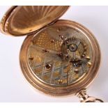 A Hampton Watch Co. Railway gold plated pocket watch