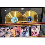 Elvis Presley memorabilia including two 24 carat gold coated LP's, Blue Hawaii & Moody Blue both