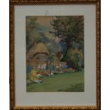 English School (20th Century)Country gardensWatercoloursSigned Audrey Teague ()29cm x 22cm and 22.