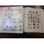 Stamps: Assorted Albums of World Stamps and two boxes of loose stamps 1000's.