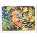 Mark Hearld (Scottish b.1974)'Hoopoe', 2009Mixed media collageSigned and dated lower right 27.5cm