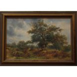 In the manner of William A WallFigures resting under a treeOil on canvasSigned29cm x 45cm