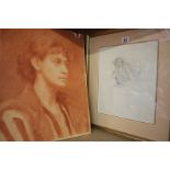 Early 20th Century SchoolPortrait of a womanPencil drawingSigned Evans 1912 top right29cm x 25cm