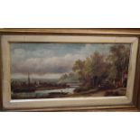 19th Century SchoolLandscapes Oils on canvas, a pairUnsigned23cm x 50cm (2)