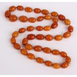 An amber style beaded necklace 103.2g in total