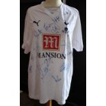 Puma white shirt signed by various Tottenham Hotspurs FC players