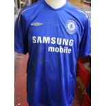 Replica Chelsea home shirt circa 2005/2006 with various squad signatures