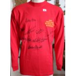 England 1966 football shirt signed by various players, to include Hurst, Peters, Bobby and Jack