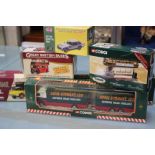 Die Cast Cars: A collection of approximately 45 boxed die cast cars, including Corgi Eddie Stobart