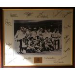 Tottenham Hotspur team photograph, with signatures, '25th Anniversary Dinner', 58.5cm x 71.5cm