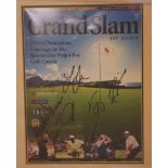 The PGA Grand Slam 1998 Champions, bearing signatures; Mark O'Meara, Tiger Woods, Lee Janzen and