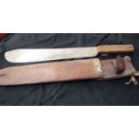 A 20th Century Martindale Crocodile stamped, No 227 Machete, compressed laminated card handle,