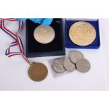 Medallions and coins to include as ' Barclays Premier League' Champions 2014/15 silver and gilt