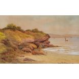 George Oyston (1860-1937)A pair of coastal scenesWatercolours heightened with body whiteBoth