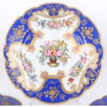 A set of eight Rockingham plates, 24.5cm in diameter