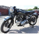 A 1951 Vincent 499cc Comet motorcycle, registration number BSV 566, engine no. F5AB2A7297, chassis