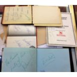 Selection of posters, signed memorabilia and autograph books to include signature by Brian Kidd,