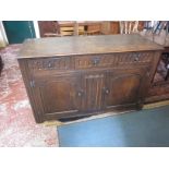 A 20th Century sideboard and a chest (2)