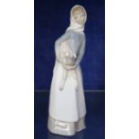 Lladro figure of a girl holding a sheep, model no. G-31 D, 28cm high